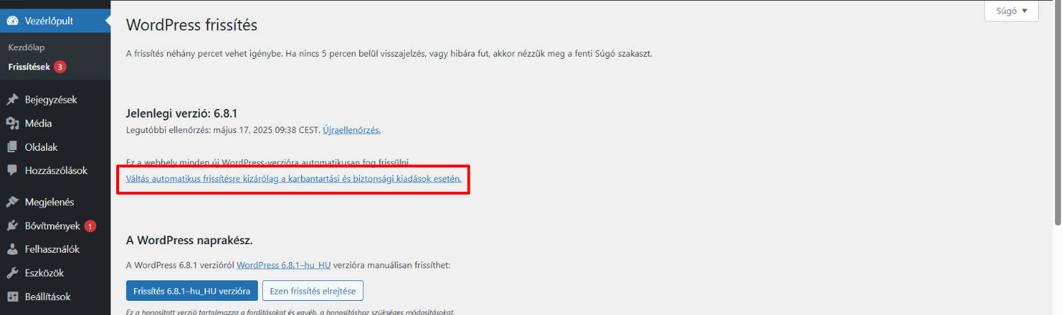 Ellenőrizd le, hogy melyik WordPress verzió fut a honlapodon